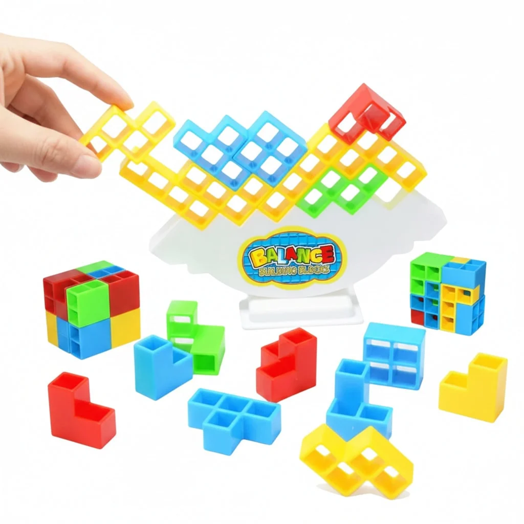 Family Board Game Stacking Challenge Fun All Ages Balance Game - Image 2